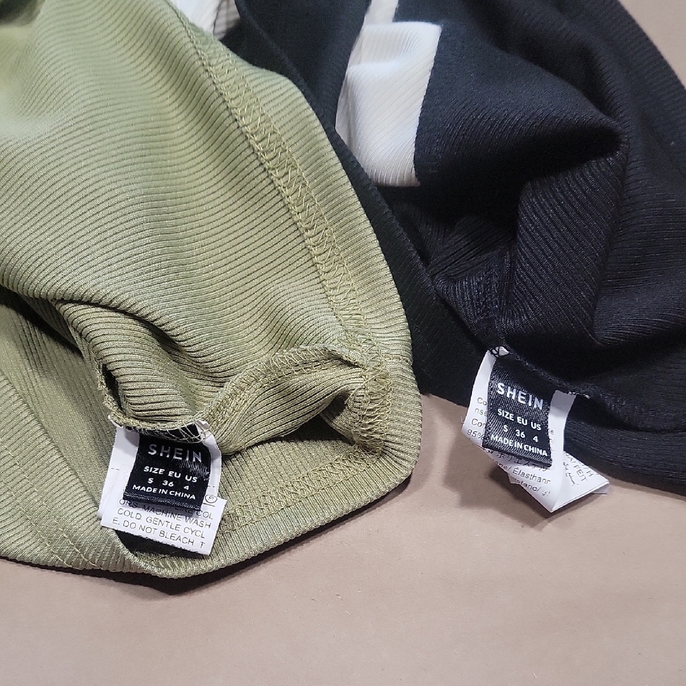 Shein Size S (4) Unity Color Block Ribbed Knit Tank Top, Short/Cropped.  2 For 1 - Picture 11 of 15